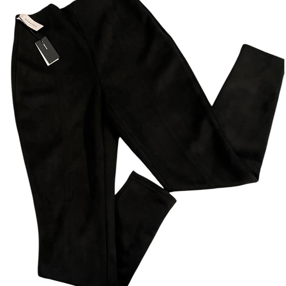 Aritzia Babaton Black Faux Suede Leggings 6 NWT - Picture 8 of 9